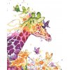 ZUTY Maľovanie podľa čísel - FAREBNÁ ŽIRAFA Rámovanie: vypnuté plátno na rám, Rozmer: 80x100 cm