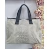 Katrin's Fashion Béžovo-sivá kožená crossbody kabelka Grosso grosso006a - Béžová grosso006a
