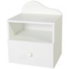Adk Elegantný biely nočný stolík Seina