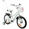 DETSKÝ BICYKEL 16 PALCOV PRE DIEVČATKO S KOŠÍKOM A VODIČKOU +