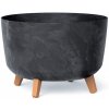 PROSPERPLAST Kvetináč GRACIA BETON EFFECT 39 cm antracit