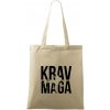 Nápis Krav Maga - Taška bavlnená - 42 x 38 cm ( Naturalna )
