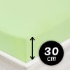 Jersey napínacie prestieradlo na vysoký matrac JR-018 Pastelovo zelené 200 x 220 - výška 30 cm
