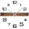 Drevené nástenné hodiny minimalistický dizajn striebornej ručičky 105 cm