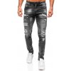 Čierne pánske slim fit rifľové nohavice Bolf MP0156N