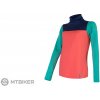 Sensor Coolmax Thermo dámska mikina, koralová/zelenomodrá/tmavo modrá M