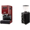 Gaggia Classic E24 BC, red + Stone Espresso Pebble, black