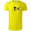Ježíšova ryba - Tričko z organickej bavlny - 2XL ( Citrónová )