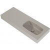 Lotosan LK8882 LOTOSTONE nástenné umývadlo v doske 120 cm, pravé 121 x 12 x 46 cm duna matná