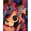 Gitara na farebnom pozadí, 40 × 50 cm, bez rámu a bez napnutia plátna 6041500