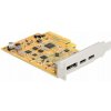 DeLOCK PCIe x4 karta pro 1x ext. USB-C 10 Gbit/s B. + 1x externí USB-C DP Alt Mode, USB řadič