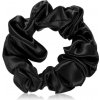 Crystallove Silk Scrunchie hodvábna gumička do vlasov Black 1 ks