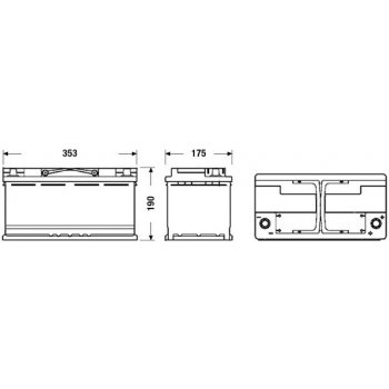 Exide Micro-hybrid AGM 12V 95Ah 850A EK950