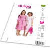 Strih Burda 9220 - Dievčenské slávnostné šaty s volánikmi