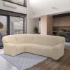 Nueva Textura poťahy HARMONIA smotanová rohová sedačka 340 - 540 cm