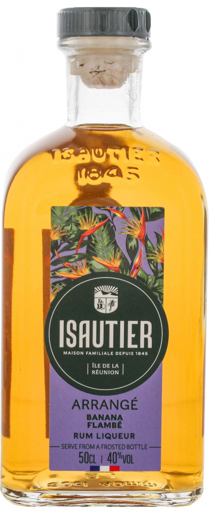 Isautier Arrangé Banane Flambée Rum Liqueur 40% 0,5 l (čistá fľaša)