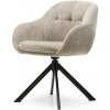 Hector Otočné jídelní křeslo Santos béžové/černé