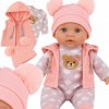 Bábika bábätko Smily Play ružová so zvukom 32 cm 2+ čiapka bunda dupačky