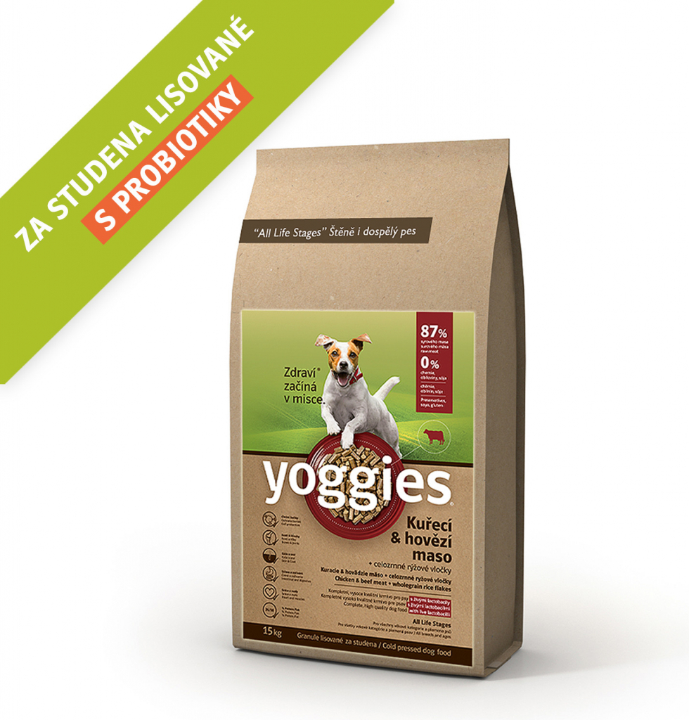 Yoggies kuracie a hovädzie mäso 15 kg