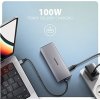 AXAGON HMC-6G2L, USB 10Gb/s hub, 2x USB-A, 1x USB-C, HDMI 4k/60, RJ-45, PD 100W, kabel USB-C 15cm