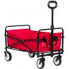 MultiGarden TC-005 Skladací záhradný/plážový transportný vozík, 48×90 cm, červený