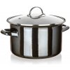 Banquet Hrniec smaltovaný METALLIC Black 24 cm 3,7 l s pokrievkou 24 cm