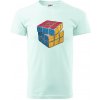 Rubikova kocka kreslená - Klasické pánske tričko vyššej gramáže - L ( Frost )