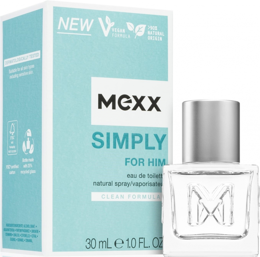 Mexx Simply for Him toaletná voda pánská 30 ml