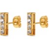 Pozlátené oceľové náušnice JVD SSSE0116XJ2GO00