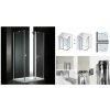 Aquatek GLASS R13 sprchovací kút, obdĺžnik 100x80 cm (Aquatek R13 sprchový kút 100x80 cm)
