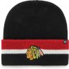 47 Brand Pánska zimná čiapka Chicago Blackhawks Split Cuff 47 CUFF KNIT Black