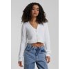 Urban Classics Dámsky cardigan Ladies Cropped Feather Cardigan White