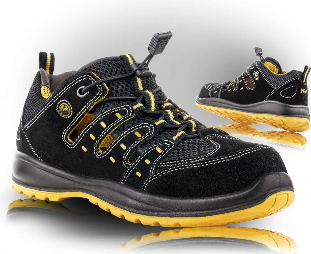 VM Footwear MEMPHIS O1 ESD sandál Čierna-Žltá