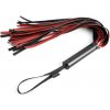 Sportsheets Saffron Flogger čierno-červený, kovová rukoväť 58,4 cm