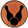CE1.041.B - Emblém samolepiaci bowling bronz (pr.25mm)