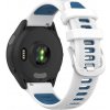 AC mobile RUN Silikónový dvoufarebný Opasok na hodinky Garmin Barva: Bílá-modrá, Velikost: 18 mm