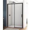 RONAL DIVERA BLACK D22S2B 120cm dvere do niky alebo do kombinácie / sprchový kút rohový, profil čierny matný, sklo číre, D22S2B1200607