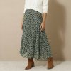 Plisovaná midi sukňa s leoparďou potlačou khaki/čierna 052 Blancheporte
