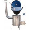 Perfect Home kotol na guláš a zabíjačku smalt 50 L (1,2 mm), STRONG EXCLUSIVE kotlina 50 cm nerez 1,5 mm, Perfect Home pokrievka 57 cm SMALT, vareška 50 cm SMREK, naberačka INOX