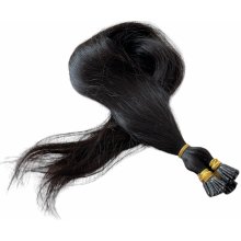 čierno hnedé vlasy 3 vlnité,riedke konce 70 cm