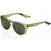 100% slnečné okuliare SLENT šedé/zelené sklo