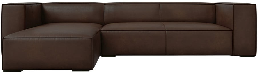 Windsor & Co Sofas kožená rohová pohovka ľavý roh Madame Tmavo hnedá