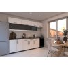 VerDesign, CORAL kuchynská linka 280, biely lesk / antracit lesk LTD