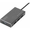 Digitus DA-70240-1 4 porty USB 3.0 hub s hliníkovým krytom čierna; DA-70240-1