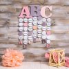 INSPIO Kalendár ROZVRH hodín na stenu - ABC púdrový 30x20 školský rozvrh ružová