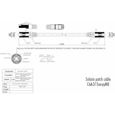 Solarix C6A-315GY-5MB patch, cat6a, 5m, šedý