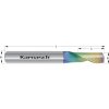 Karnasch 30732006001400622 | Tvrdokovová jednozubá stopková fréza 6,0x14,0-50x6 mm, Z=1