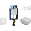 GEBERIT - Kombifix Set predstenovej inštalácie, klozetu Oudee a dosky softclose, tlačidlo Sigma20, biela/chróm SANI15CA3101