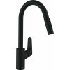 Hansgrohe Focus M41 Drezová batéria s vyťahovacou spŕškou, matná čierna 31815670-HG