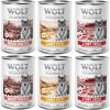 Wolf of Wilderness Senior 6 x 400 g - s množstvom čerstvej hydiny - miešané balenie
